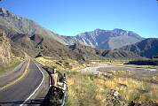 For foden af Andes lidt uden for Mendoza
